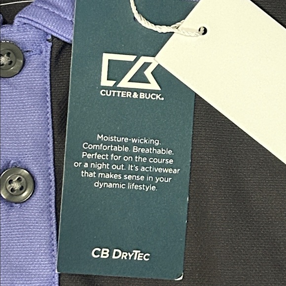 Cutter & Buck Men's Blue and Black Polo Shirt, size XL. - Picture 7 of 7